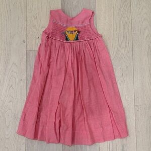 Smocked red crayon box dress size 5